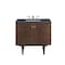 James Martin Vanities Amberly 36in Single Vanity, Mid-Century Walnut w/ 3 CM Charcoal Soapstone Top 670-V36-WLT-3CSP - alternate 1